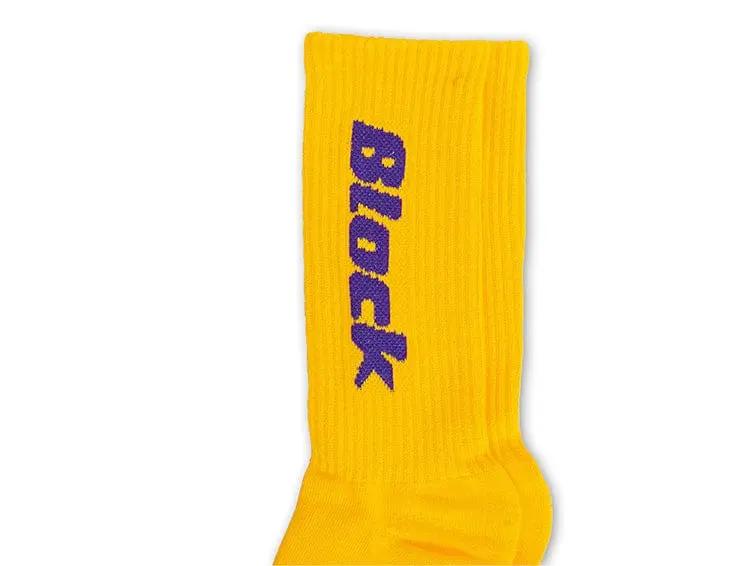 Calcetin Largo Block Unisex Amarillo