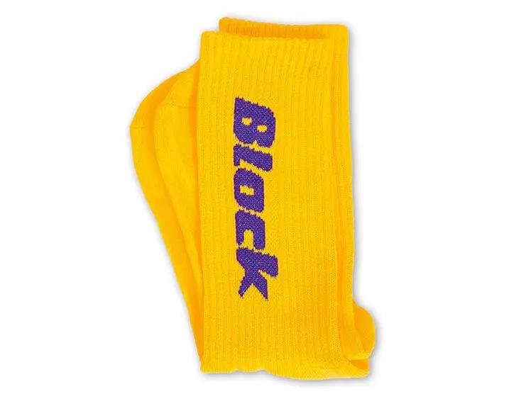Calcetin Largo Block Unisex Amarillo