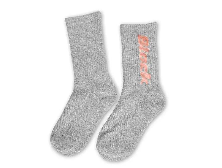 Calcetin Largo Block Unisex Gris Melange