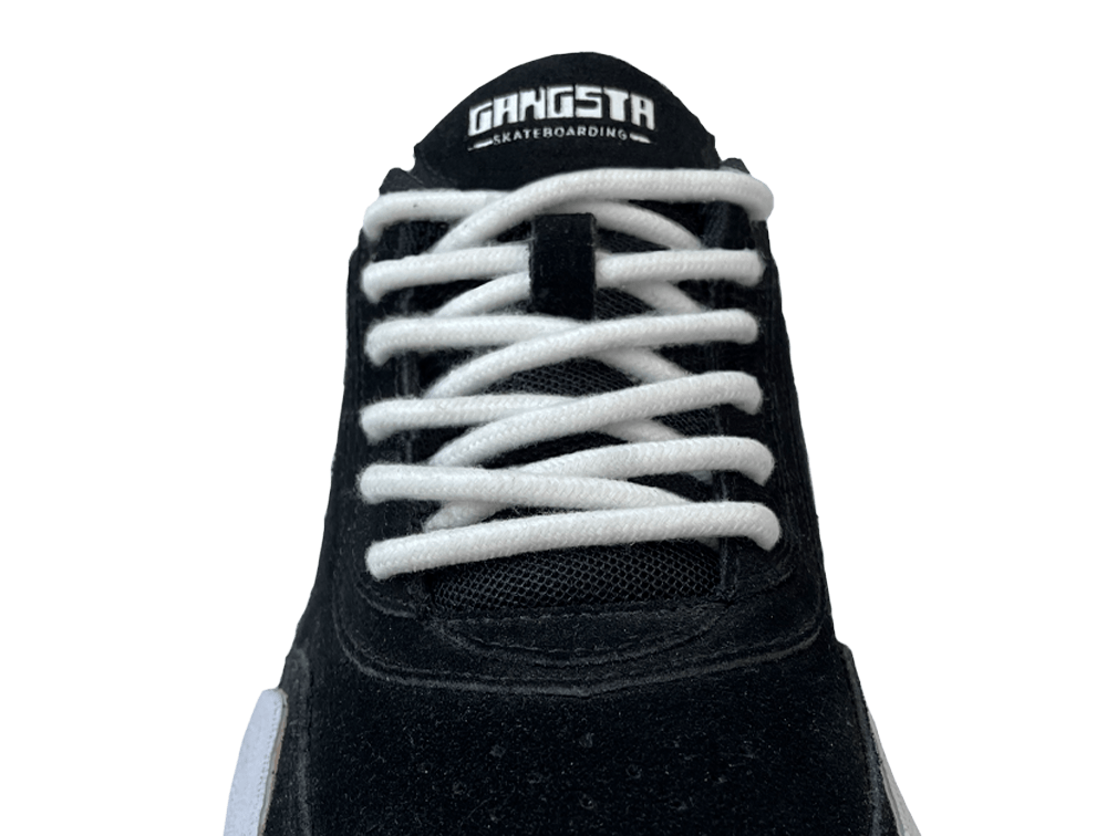 Cordones Gangsta Sl Round 2 Unisex Negro-Blanco